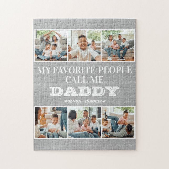 My Favourite People Call Me Daddy Father's Day Jigsaw Puzzle (Vertical)
