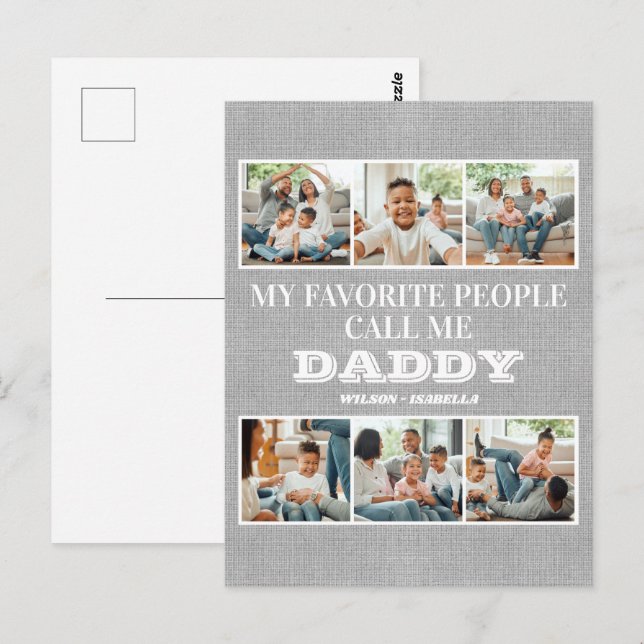 My Favourite People Call Me Daddy Father's Day Postcard (Front/Back)