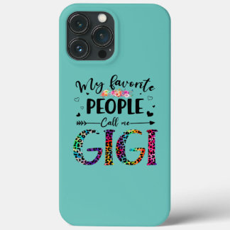 My Favourite People Call Me Gigi Floral Leopard iPhone 13 Pro Max Case