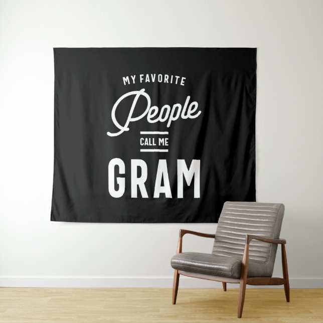 My Favourite People Call Me Gram Tapestry (In Situ (Horizontal))