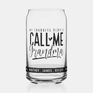 My Favourite People Call Me Grandma Custom Names  Can Glass