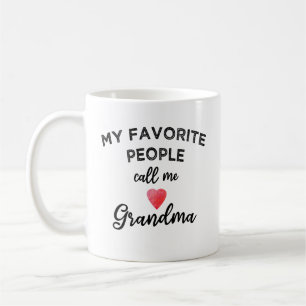 My Favourite People Call Me Grandma heart grandkid Coffee Mug