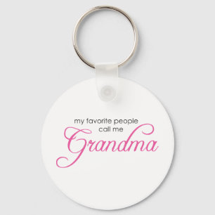 My Favourite People Call Me Grandma Keychain