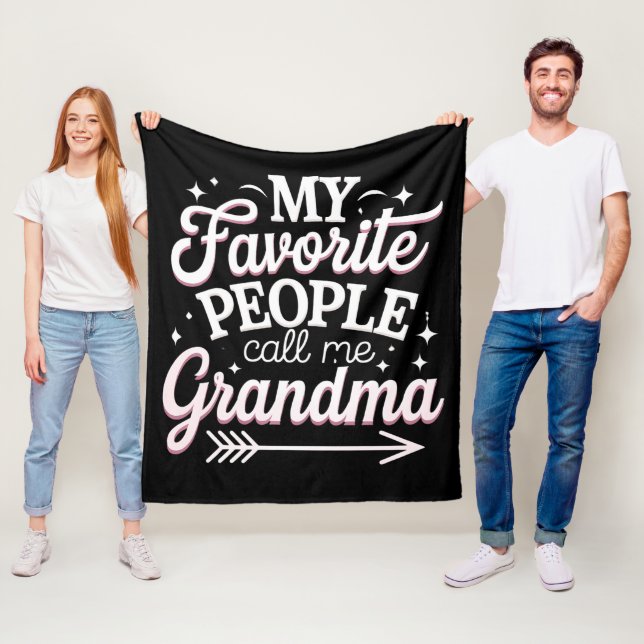 My Favourite People Call Me Grandma Mother’s Day Fleece Blanket (In Situ)