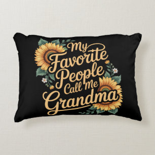 My Favourite People Call Me Grandma Mother's Day Accent Pillow