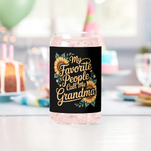 My Favourite People Call Me Grandma Mother's Day Can Glass