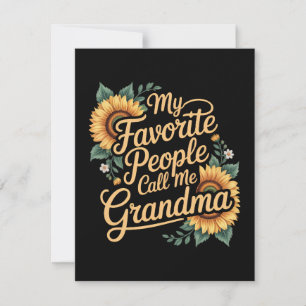 My Favourite People Call Me Grandma Mother's Day Invitation
