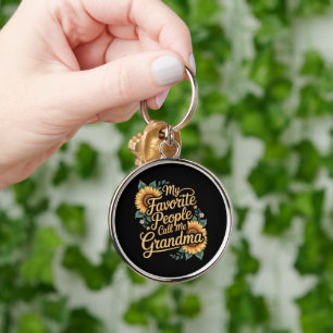 My Favourite People Call Me Grandma Mother's Day Keychain