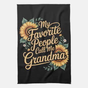 My Favourite People Call Me Grandma Mother's Day Kitchen Towel