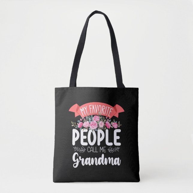 My Favourite People Call Me Grandma Mother's Day Tote Bag (Front)