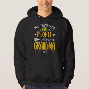My Favourite People Call Me Grandma Sunflower Moth Hoodie