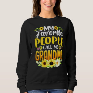 My Favourite People Call Me Grandma Sunflower Moth Sweatshirt