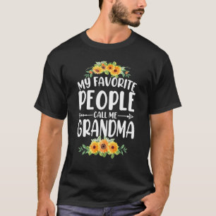 My Favourite People Call Me Grandma Sunflower Moth T-Shirt
