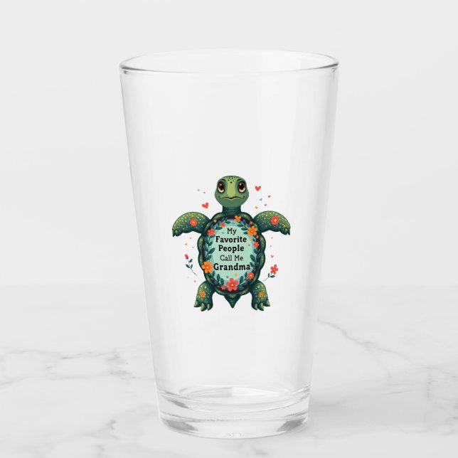 My Favourite People Call Me Grandma Turtle - Grand Glass (Front)