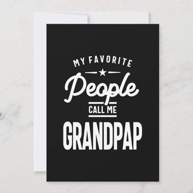 My Favourite People Call Me Grandpap Invitation (Front)