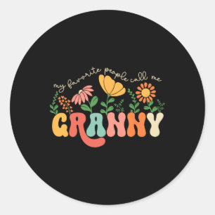 My Favourite People Call Me Granny Mothers Day Classic Round Sticker