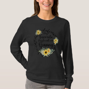 My Favourite People Call Me Granny Women Flower De T-Shirt