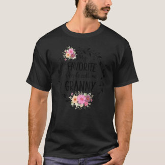 My Favourite People Call Me Granny Women Flower De T-Shirt