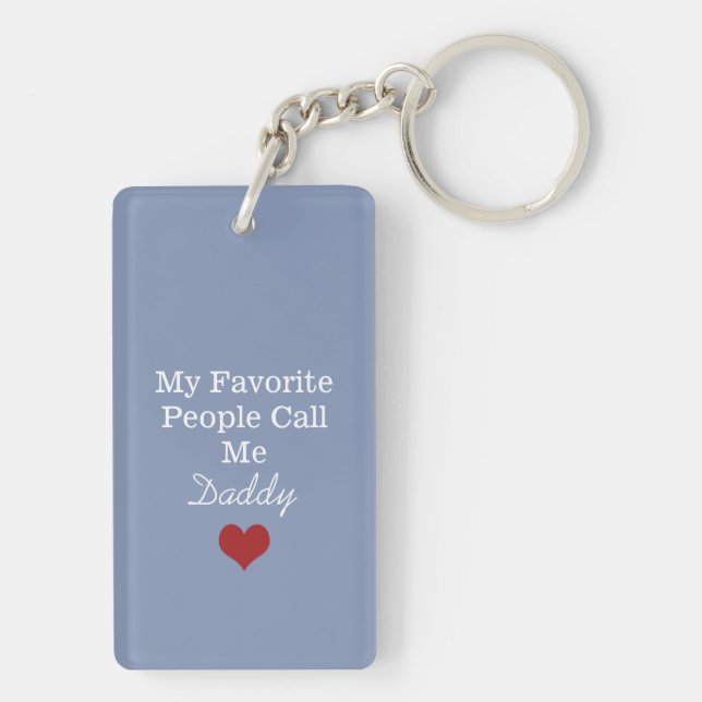 My Favourite People Call Me ? Keepsake Photo  Keychain (Back)