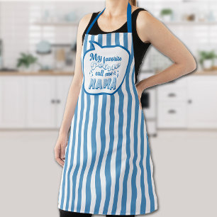 My Favourite People call me Mama Mother's Blue Apron