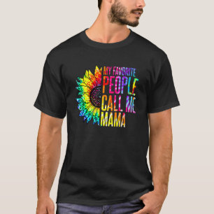 My Favourite People Call Me Mama Sunflower Tie Dye T-Shirt