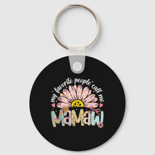 My Favourite People Call Me Mamaw Mothers Day Girl Keychain