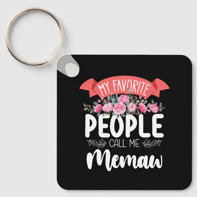 My Favourite People Call Me Memaw Mother's Day Keychain (Front)