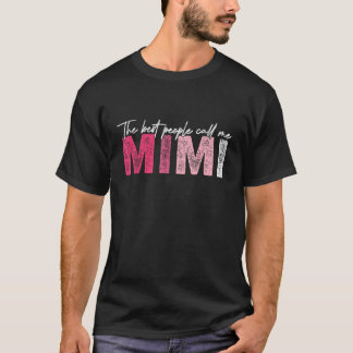 My Favourite People Call Me Mimi Funny Floral Moth T-Shirt