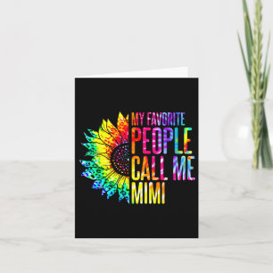 My Favourite People Call Me Mimi Grandma Sunflower Card