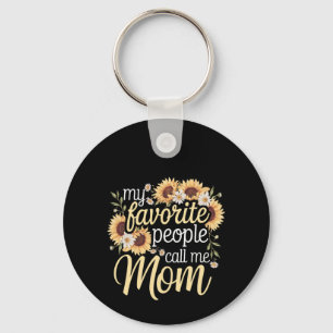My Favourite People Call Me Mom Keychain