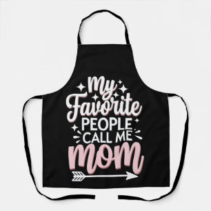 My Favourite People Call Me Mom Mother's Day Flora Apron