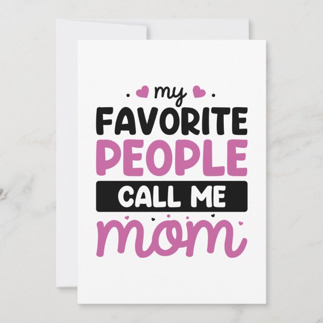 My Favourite People Call Me Mom Thank You Card (Front)