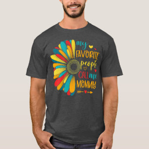 My Favourite People Call Me Mommy Daisy Flower Mom T-Shirt