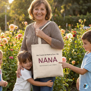 My Favourite People Call Me NANA Personalized Gran Tote Bag