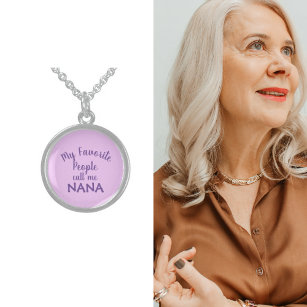 My Favourite People Call Me Nana Sterling Silver Necklace