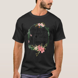 My Favourite People Call Me Nonna Women Floral Gra T-Shirt