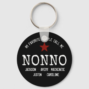 My Favourite People Call Me Nonno Personalized Keychain