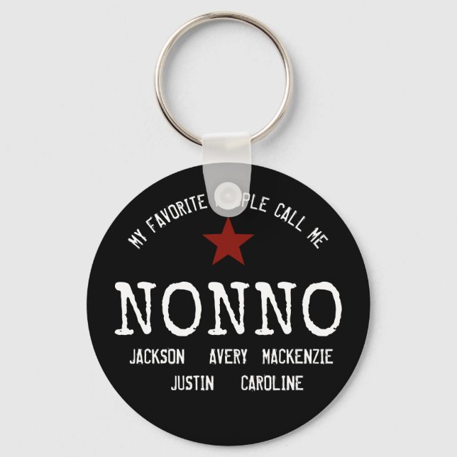 My Favourite People Call Me Nonno Personalized  Keychain (Front)