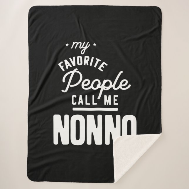 My Favourite People Call Me Nonno Sherpa Blanket (Front)