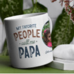 My Favourite People Call Me Papa Personalized Coffee Mug<br><div class="desc">My Favourite People Call Me Papa Personalized Mug - This heartwarming coffee mug design blends playful typography with rustic, earthy colours to create a sentimental yet stylish statement piece for every proud Papa. Featuring a mix of bold and script fonts, it emphasizes the phrase “My Favourite People Call Me Papa”...</div>