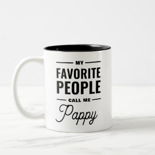My Favourite People Call Me Pappy Two-Tone Coffee Mug