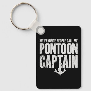 My Favourite People Call Me Pontoon Captain Keychain