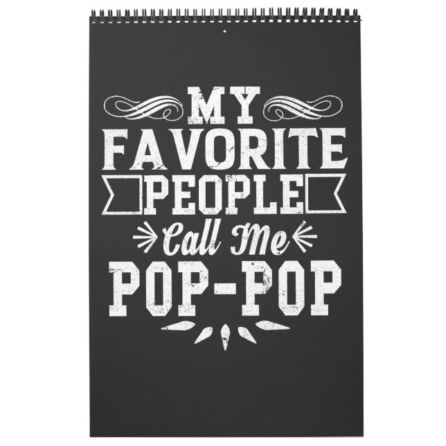 My Favourite People Call Me Pop-Pop Father's Day T Calendar (Cover)