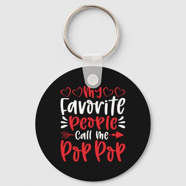 My Favourite People Call Me Poppop Keychain (Front)