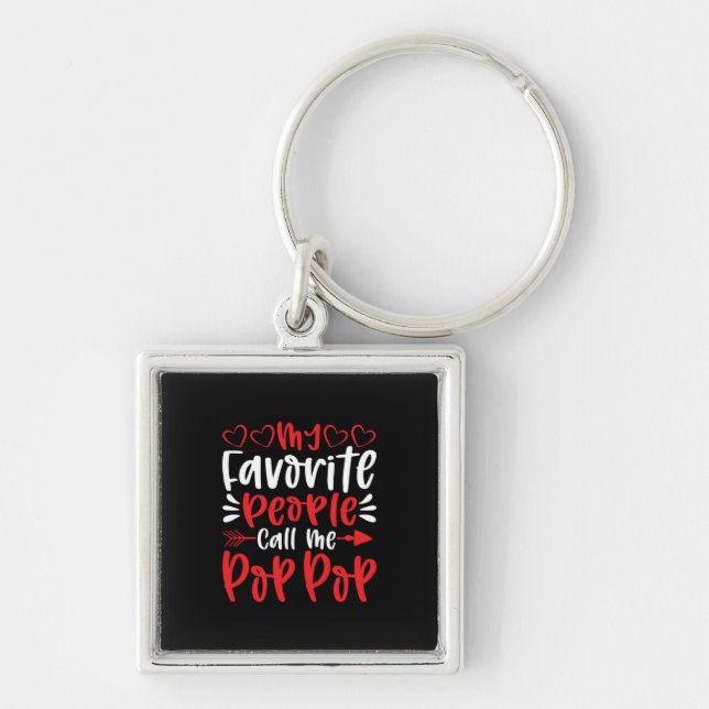 My Favourite People Call Me Poppop Keychain (Front)