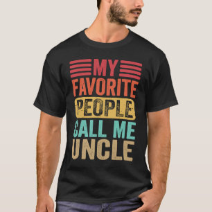 My Favourite People Call Me Uncle Men Retro  Fathe T-Shirt