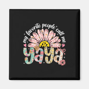 My Favourite People Call Me Yaya Mothers Day Girly Magnet