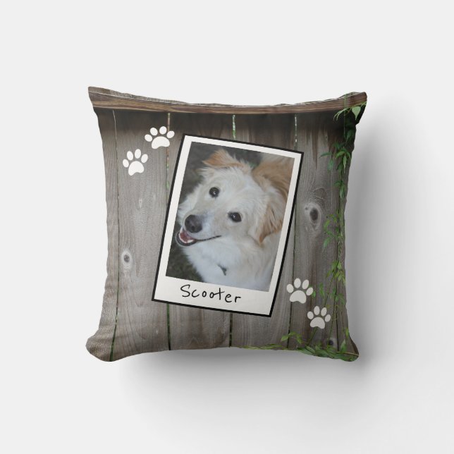 My Favourite Pet! Customize w/ Pet Photo & Name Throw Pillow (Front)