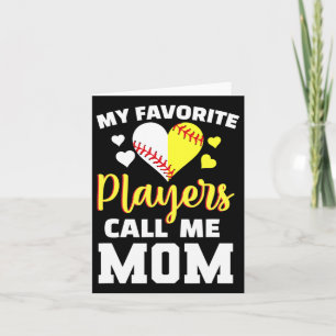 My Favourite Player Call Me Mom Sell Heart Mothers Card
