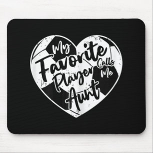 My Favourite Player Calls Me Aunt Soccer Heart Mouse Pad